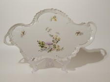 ANTICO RARO VASSOIO DIPINTO LIBERTY PORCELLANA INIZIO 1900 MANIFATTURA WEIMAR