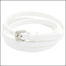 Cintura Donna vera Pelle Bianca Cinta in Cuoio Sportiva Sottile di da 1,5 cm c0
