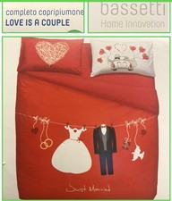 Bassetti copripiumino matrimoniale completo  in puro cotone