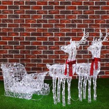 Slitta e Renne Natalizie 3D