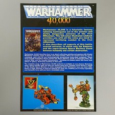 Regolamento Del Gioco Da Tavolo Warhammer 40.000 40K Vintage Retro 1992