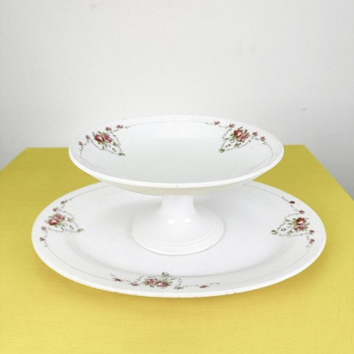 Alzata vintage con piatto - alzata,