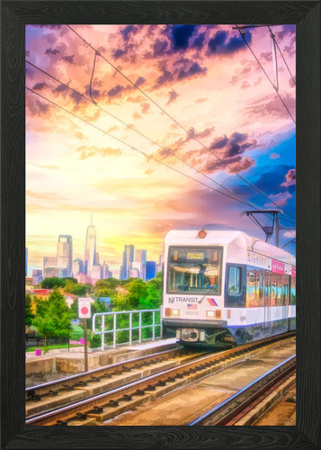 Quadro tramvai tramonto con - quadro,