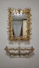 specchiera con mensola con cristalli funzionante