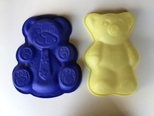  DUE STAMPI IN SILICONE FORMA ORSETTO TEDDY BEAR 30X20 cm circa PER TORTA/BUDINO