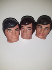 Lotto vintage 3 testine di Big Jim Mattel