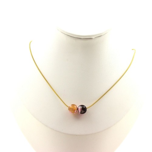 Collana perle agata fucsia - 2,