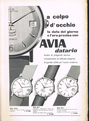 Pubblicità orologi avia - -,