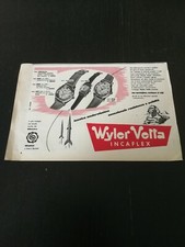 1957 WYLER VETTA INCAFLEX OROLOGIO AQUARAMA MODELLI ANNI 50 PUB AD VINTAGE 