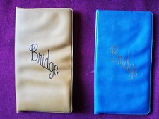 Segnapunti Bridge vintage 2 blocchetti +custodia in splastica + Tabella punteggi