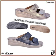 Ciabatte Donna Plantare Estraibile in Vera Pelle Flex'is RE80 100% Made in Italy