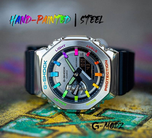 Casio shock arcobaleno - g-shock,