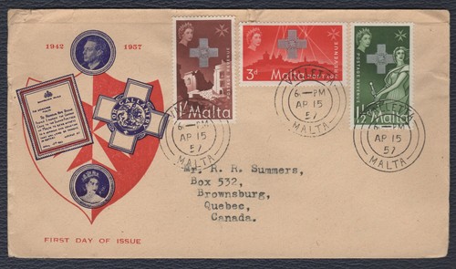 Malta 1957 georg - 1957,, cross,