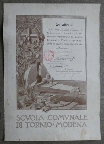 Attestato diploma certificato