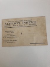 BIGLIETTO DA VISITA OFFICINA SALDATURA AUTOGENA ALBERTI PIETRO -BOLOGNA 1928