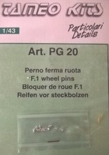 1/43 Accessori Modelcar Tameo Kits Perno ferma ruota F1 / Wheel pins F1 PG20