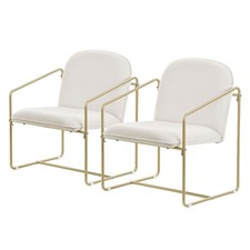 2x Poltroncine beige-oro