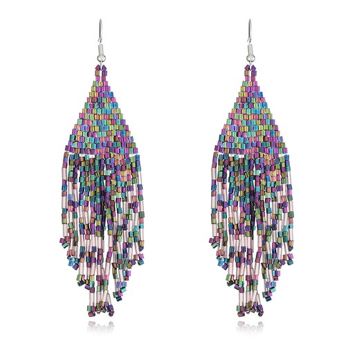 Orecchini perline semi boho - perline,