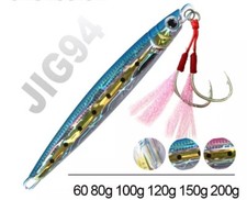 METAL JIG 60-80 gr ARTIFICIALE SPINNING ,VERTICAL JIGGING PESCA MARE