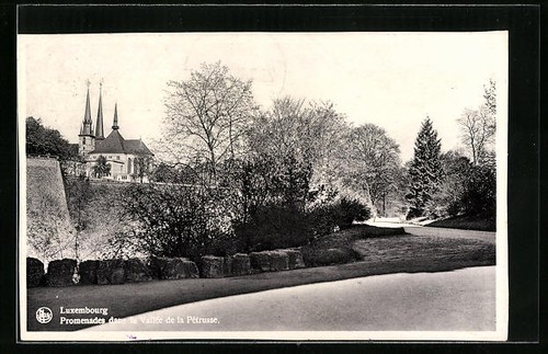 Cpa luxembourg promenades - cpa, luxembourg,