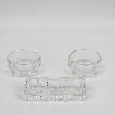 Set Vasetti in Cristallo Vetro Italia VINTAGE SOPRAMMOBILE Posacenere Collezione