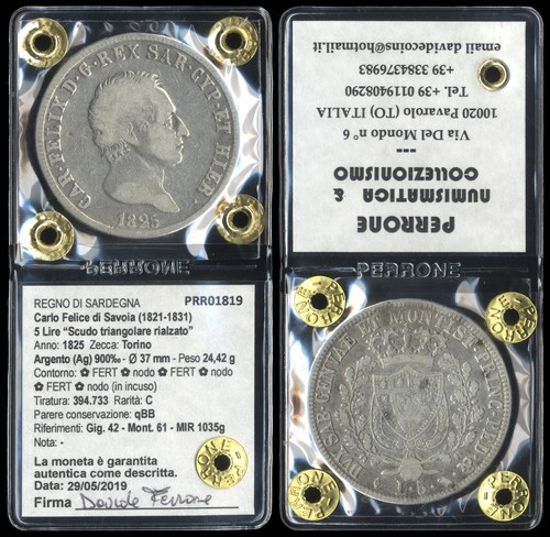 A1819 regno sardegna - regno, di