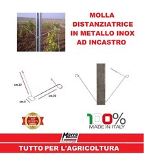 DISTANZIATORE A MOLLA PER PALI PALO ZINCATO VIGNETO AGRICOLTURA 47 MM PEZZI 20