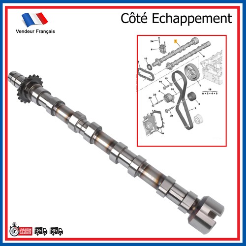 Arbre cames échappement - arbre,