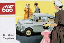 Targa in latta FIAT 600 30x20