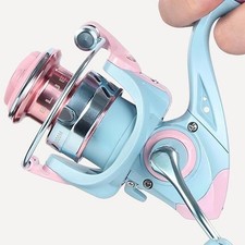 Mulinello da Pesca 1500S Blu Leggero con Bobina Poco Profonda e Rapporto 52 Ingr