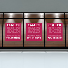 Adesivi attacca stacca per Allestimento Vetrine Negozio Vetrofanie Saldi Estivi