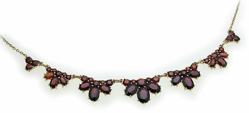 Collana con granato oro - con,