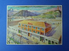 Cartolina Pubblicità Panettone Galup Pinerolo Strada Sestriere Fabbrica NV