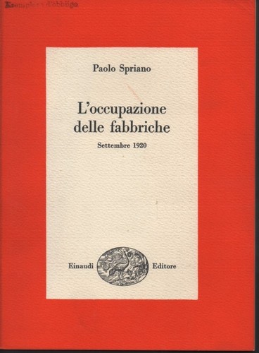 Libri spriano occupazione - libri, l'occupazione