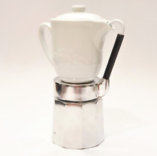 Caffettiera vintage italiana Moka caffè espresso "Mulino Bianco" 4 tazze