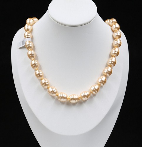 Collana grande moda oro giallo - collana,