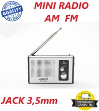 Mini Radio Portatile jack 3,5mm Speaker Esterno Antenna Frequenza AM FM Batterie