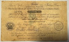 RISORGIMENTO - GIUSEPPE MAZZINI - 25 FRANCHI - PRESTITO NAZIONALE ITALIANO  1850