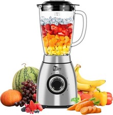 Frullatore a immersione universale frullatore smoothie maker tritaghiaccio vetro acciaio inox 1800 watt