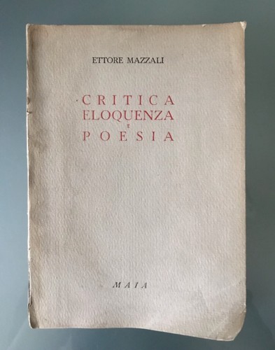 Critica eloquenza poesia - critica, e
