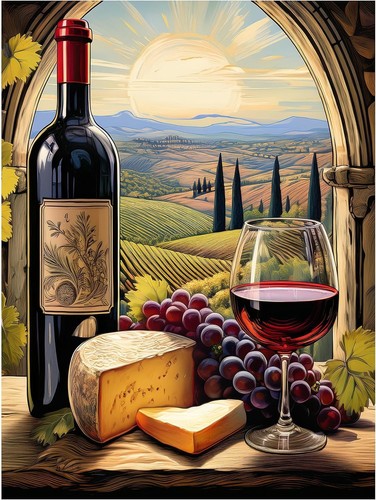 Piastrella murale tema vino - piastrella,