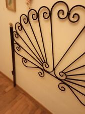 Testiera letto una piazza e mezza in ottone e ferro battuto