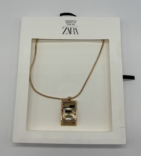 Collana rettangolare strass - collana,