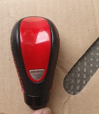 POMELLO CAMBIO Momo Combat Evo rosso nero Alfa Fiat Lancia Bmw Audi Mazda Opel