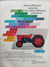 FIAT AGRICULTURAL TRACTOR 550 55 HP Pubblicità 1970 originale 1 pagina vintage