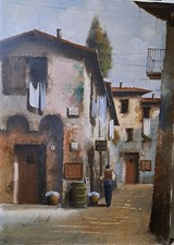 Guido Borrelli Dipinto olio su tela 50x70 .Autentico