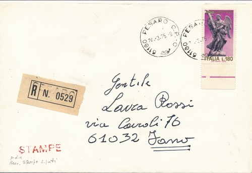 Italia 1975 busta stampe - stampe, 2