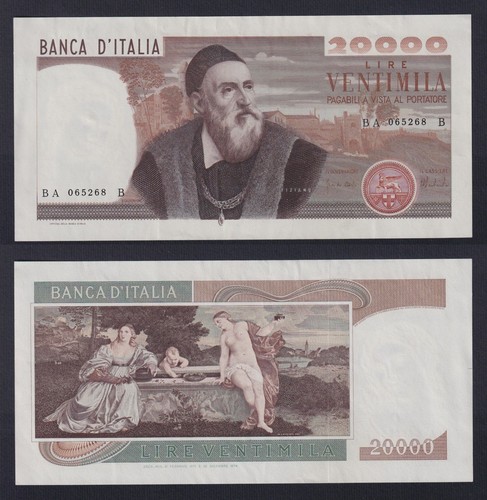 Italian banknote 20000 lira - banknote,