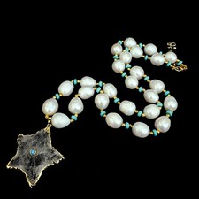 Collana turchese perle di riso