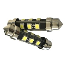 24V Lampada LED Siluro T11 C5W C10W 42mm 12 SMD 2835 No Polarità 360° Bianco Fre
